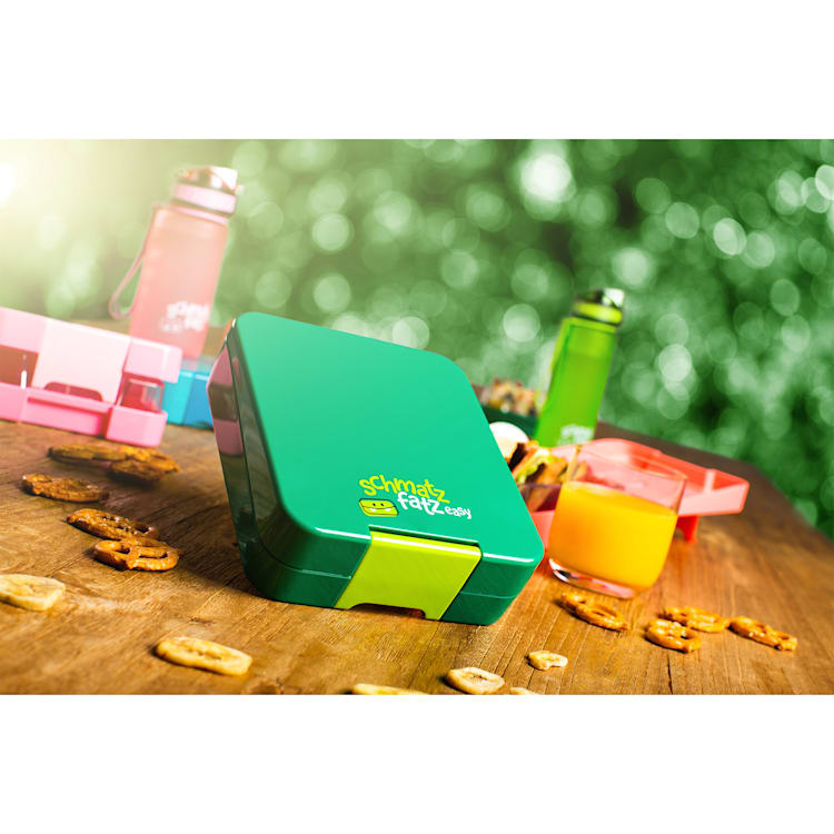 schmatzfatz easy Snackbox 4 Fächer 18 x 15 x 5 cm (BxHxT) Grün