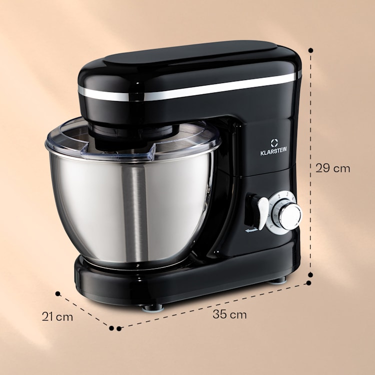Bella Mini roermachine 1200 W 6 standen 4 liter roestvrij staal pulsefunctie Zwart