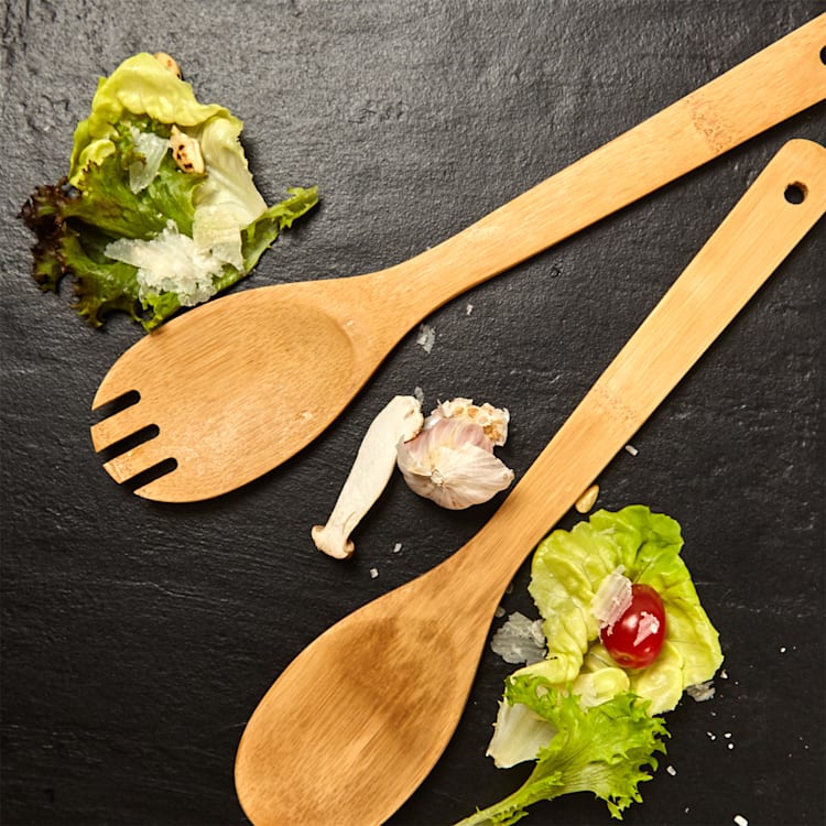 Accessoires de cuisine Cuillère de cuisine et spatule jeu de 6 en bambou durable