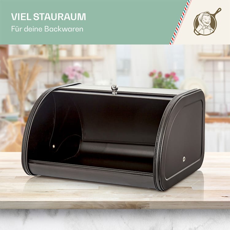 Metallbrotbox mit Kauf Metallblech aromadicht Retro-Look