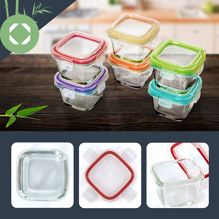 Mini Frischhaltedosen 6er-Set je 160 ml spülmaschinenfest auslaufsicher