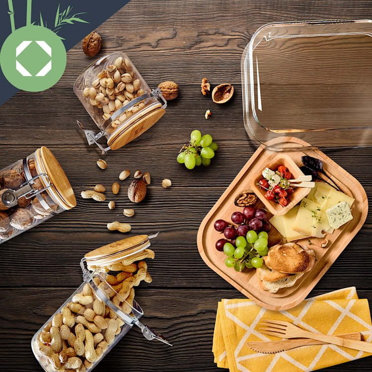 Plat de service en verre, hermétique, goût préservé, compatible lave-vaisselle et congélateur