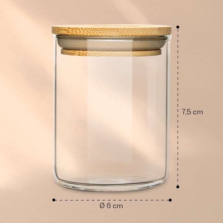 runde Gläser Bambusdeckel 10 Stück je 150 ml luftdicht