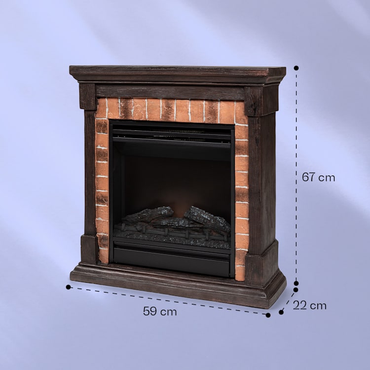 Beerenberg Elektrischer Kamin 1800 W Heizfunktion 10 bis 30 °C Fernbedienung