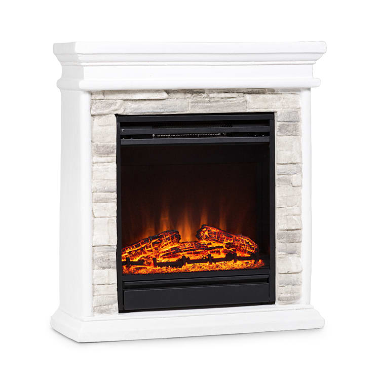 Nevis Peak Elektrischer Kamin 1800 W Heizfunktion 10 bis 30 °C Fernbedienung Weiß