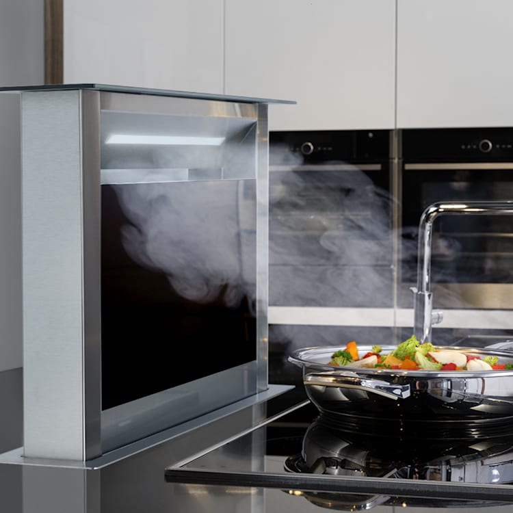 Royal Flush Eco Dunstabzugshaube 60 cm 576 m³/h A+ Schwarze Marmor-Optik