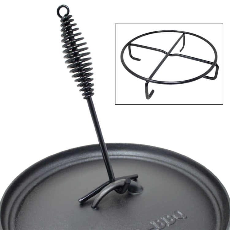 Galloway Dutch Oven 12.0 BBQ Pot Cast Iron Pre-Baked Size XL / 12 qt ca. 13,5 Ltr / 12 qt | sans pieds