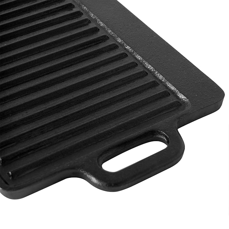 Canadienne BBQ Grillplatte 2-in1-Wendeplatte 45 x 1,5 x 23 cm (BxHxT) Gusseisen