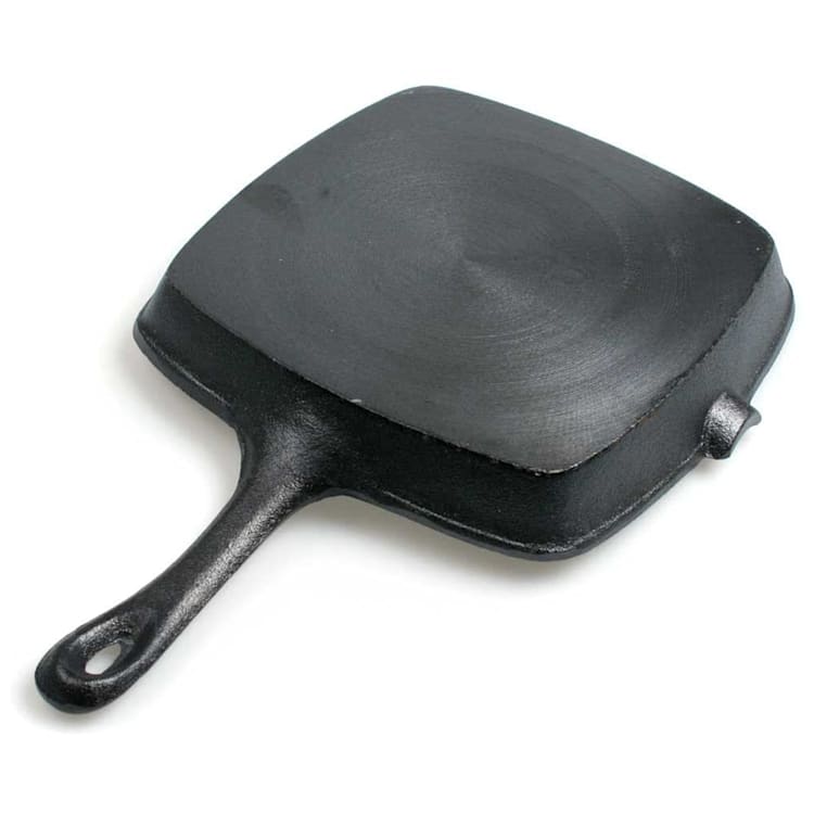 Malvi poêle à frire 22.5 cm fonte carrée rainurée pré-cuite 22.5x5x22.5cm rainure