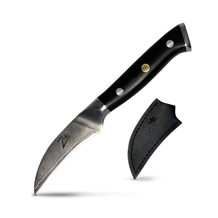 Alpha-Royal Japanese Serie 3" Schälmesser 61 Rockwell Damaszener Abziehmesser