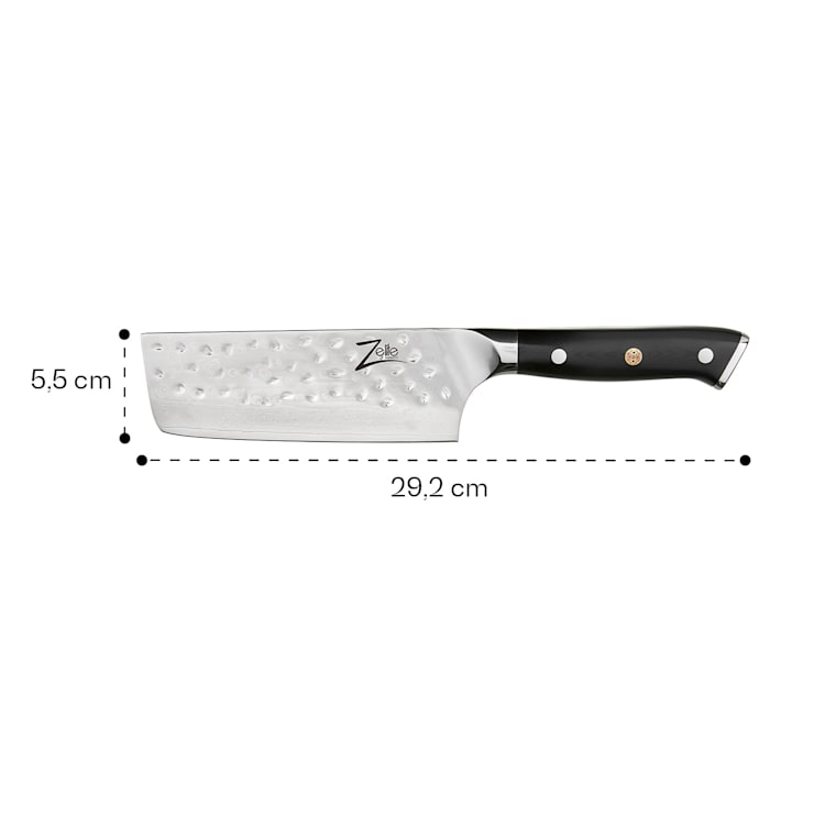 Couteau de chef Nakiri de 6" de la série japonaise Alpha-Royal acier de Damas Nakiri knife
