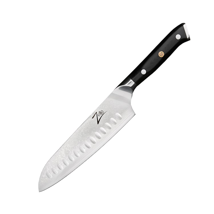 Couteau Santoku 7" de la série japonaise Alpha-Royal acier de Damas Santoku knife