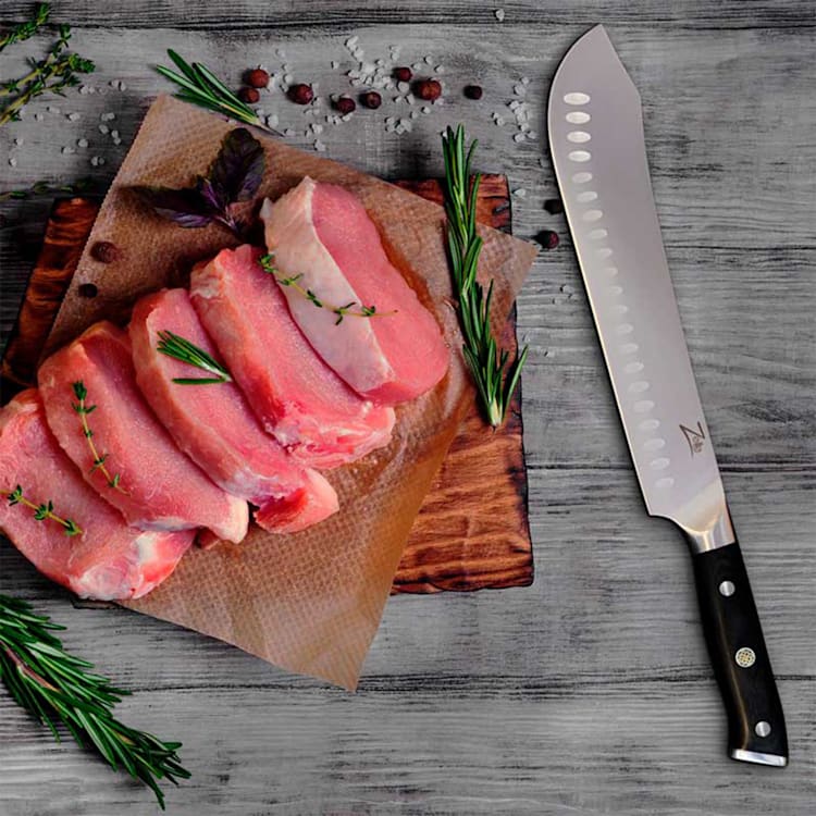 Couteau à viande Alpha-Royal German 10" acier inoxydable56 HCR Alvéolé Meat knife