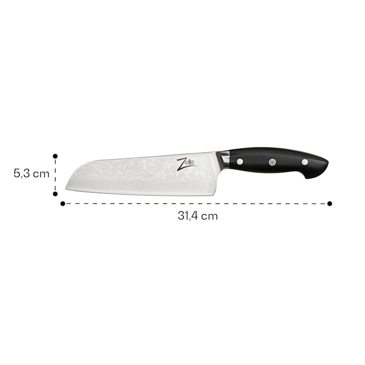 Couteau Santoku de 7" série Executive-Plus 61 HRC acier de Damas Santoku knife