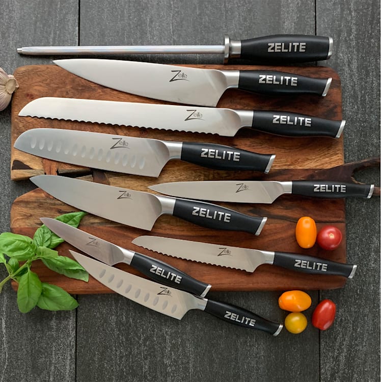Comfort Pro Serie Messer-Set 8 Messer Block Wetzstahl Messerblock Set