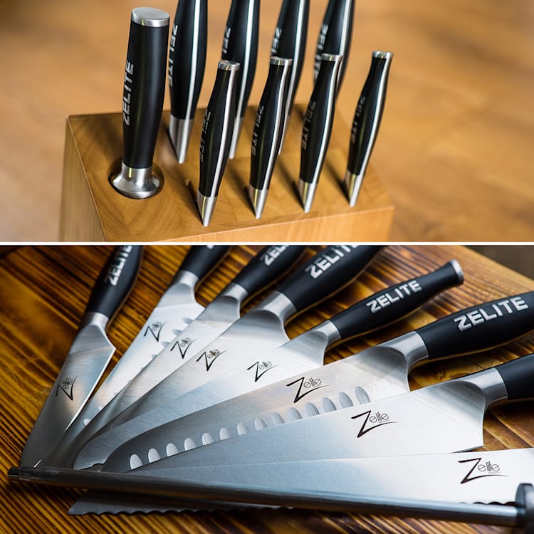 Comfort Pro Serie Messer-Set 8 Messer Block Wetzstahl Messerblock Set