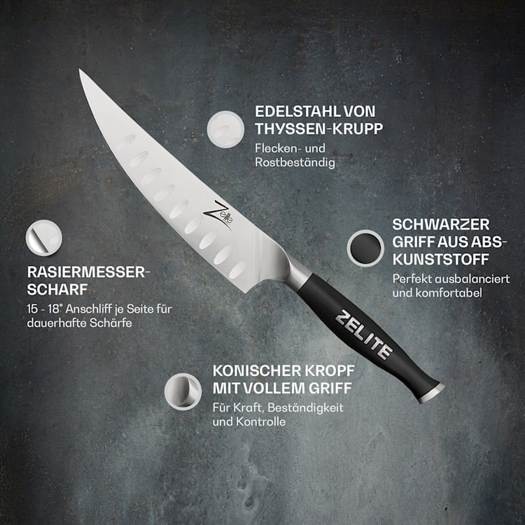 Comfort Pro Serie 6" Ausbeinmesser 56 HRC Hohlkammer Edelstahl Filetmesser