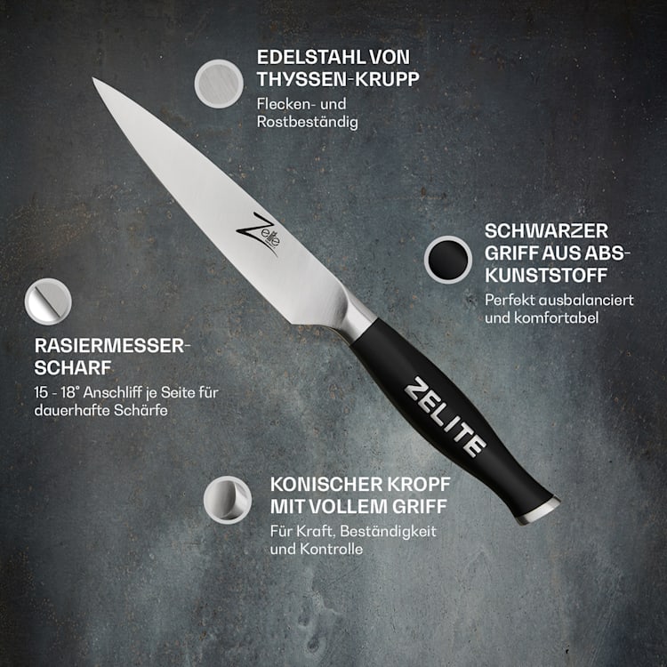 Comfort Pro Serie 5" Allzweckmesser 56 HRC Edelstahl 5" Allzweckmesser
