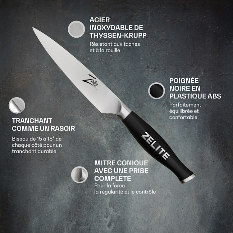 Couteau universel série Comfort Pro 5" inox 56 HRC 5" Couteau polyvalent