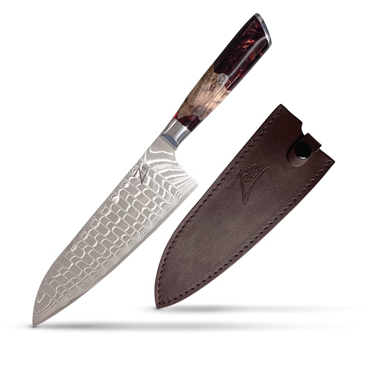 Couteau de chef 8" Infinity Wave en acier damassé 61 HRC Chef's knife