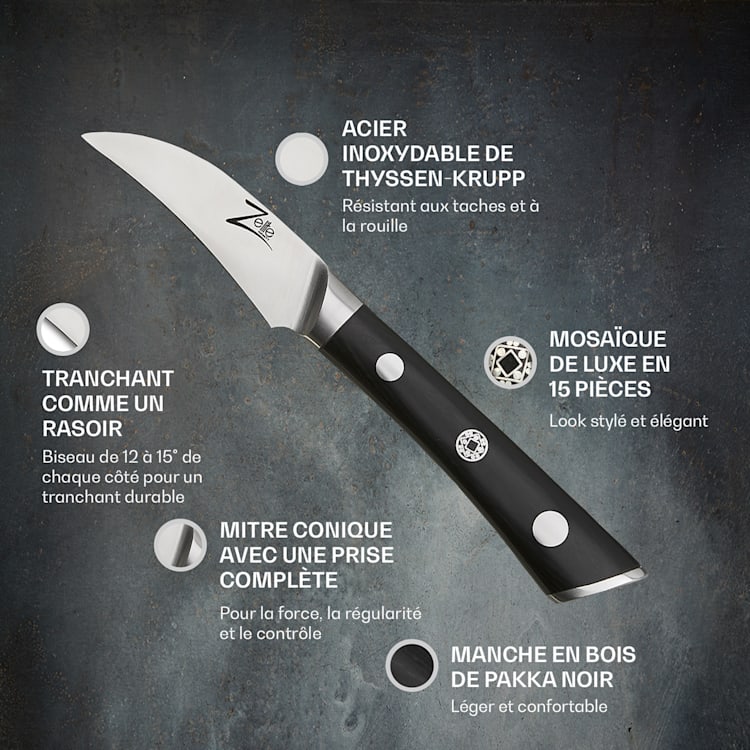 Couteau à éplucher 2.75" Razor-Edge Series 59 HRC Acier inoxydable Honing knife
