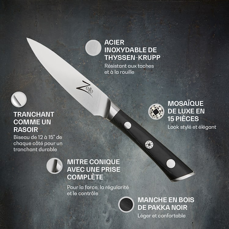 Couteau à éplucher 4" Razor-Edge Series 59 HRC Acier inoxydable Paring knife