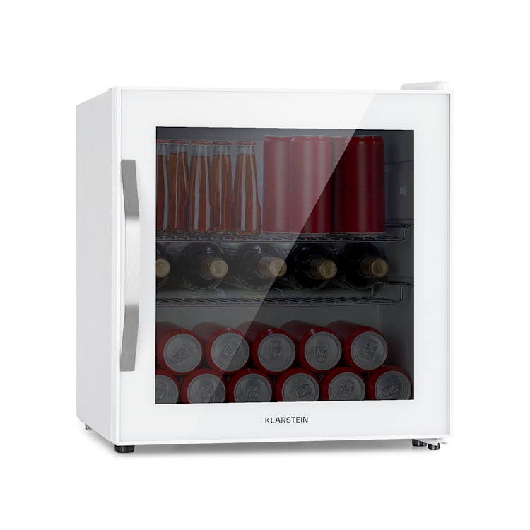 Beersafe L Quartz Kühlschrank 47 Liter 2 Böden Panoramaglastür weiß 47 Ltr | Quartz
