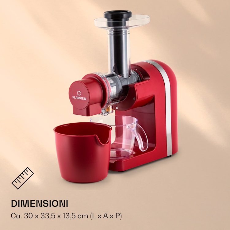 Bella Elegance Estrattore di succo 200 W 400 ml senza BPA Rosso