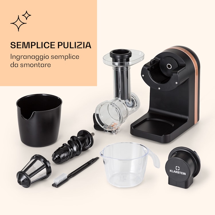 Bella Elegance Estrattore di succo 200 W 400 ml senza BPA Nero