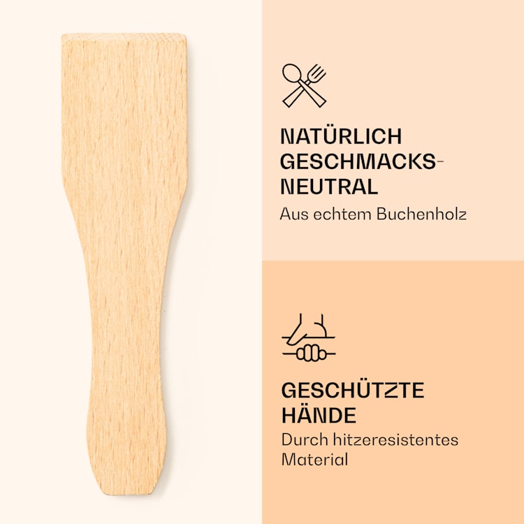 Raclette Spatulas Holzspatel Pfannenwender Zubehör 8 Stück für Raclette-Pfännchen