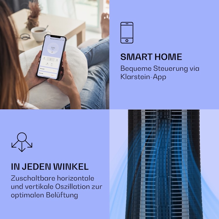 Skyscraper Ice Smart 4-in-1 Luftkühler & Ventilator WiFi 210m³/h Fernbedienung Roségold