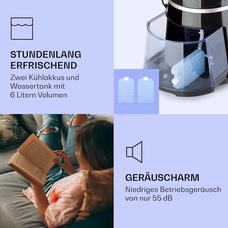 Skyscraper Ice Smart 4-in-1 Luftkühler & Ventilator WiFi 210m³/h Fernbedienung Roségold