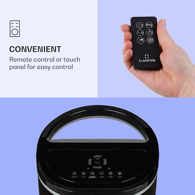 IceWind Plus Smart 4-in-1 Air Cooler Fan Humidifier Air Purifier App Control Black