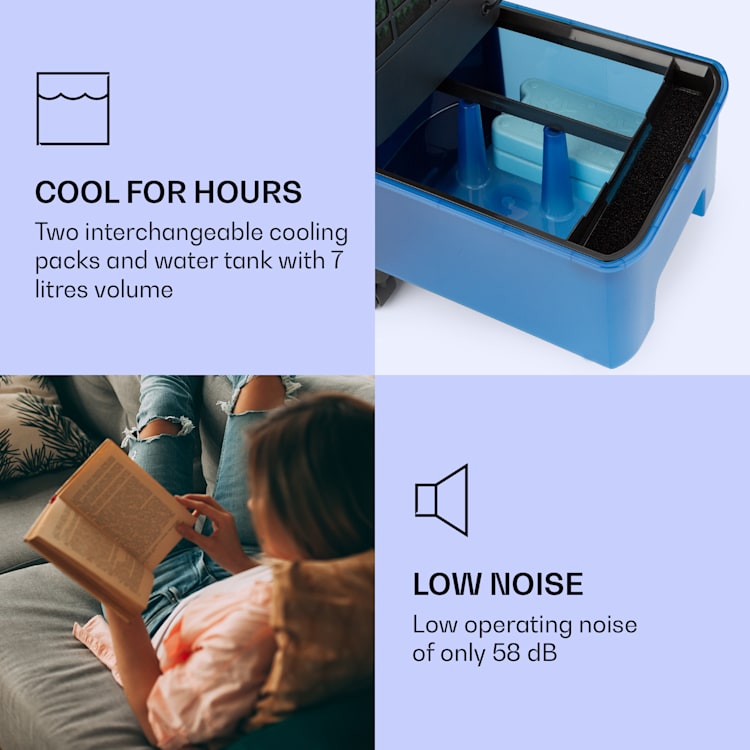 IceWind Plus Smart 4-in-1 Air Cooler Fan Humidifier Air Purifier App Control Black