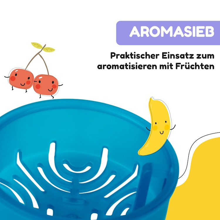 schmatzfatz Trinkflasche Sportflasche 500 ml 24 cm Tritan 500 ml | Petrol Sea