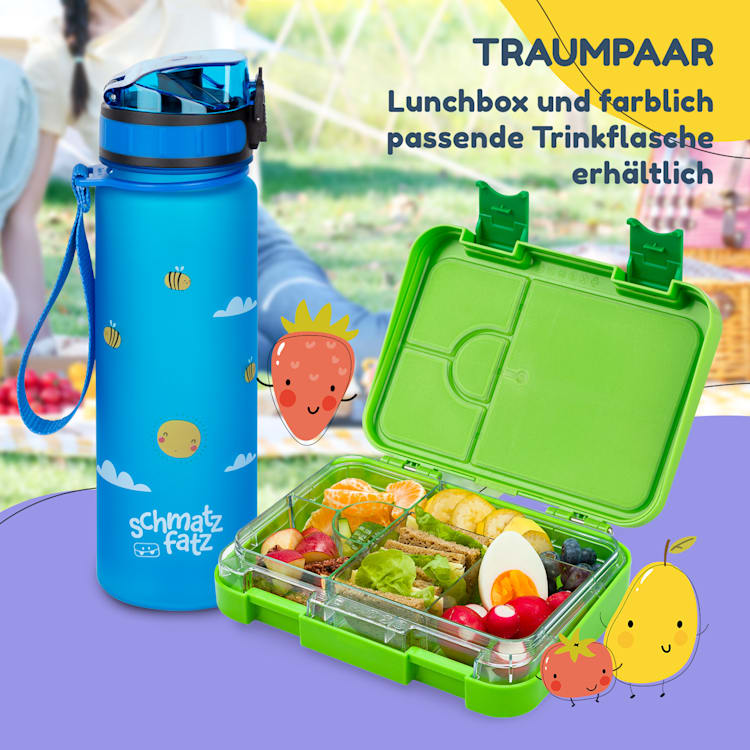 junior Lunchbox 6 Fächer 21,3 x 15 x 4,5 cm (BxHxT) BPA-frei Green Fruit