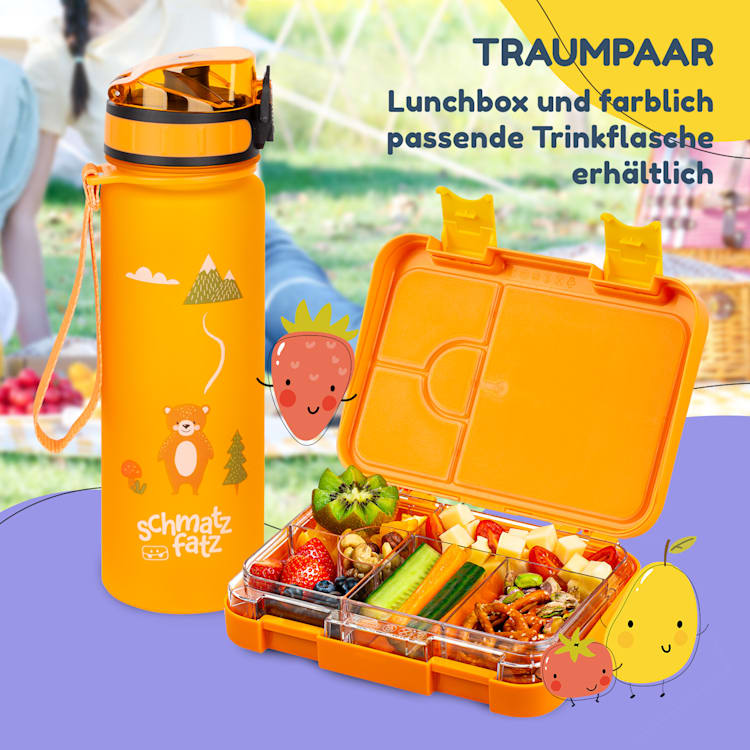 junior Lunchbox 6 Fächer 21,3 x 15 x 4,5 cm (BxHxT) BPA-frei Orange Forest