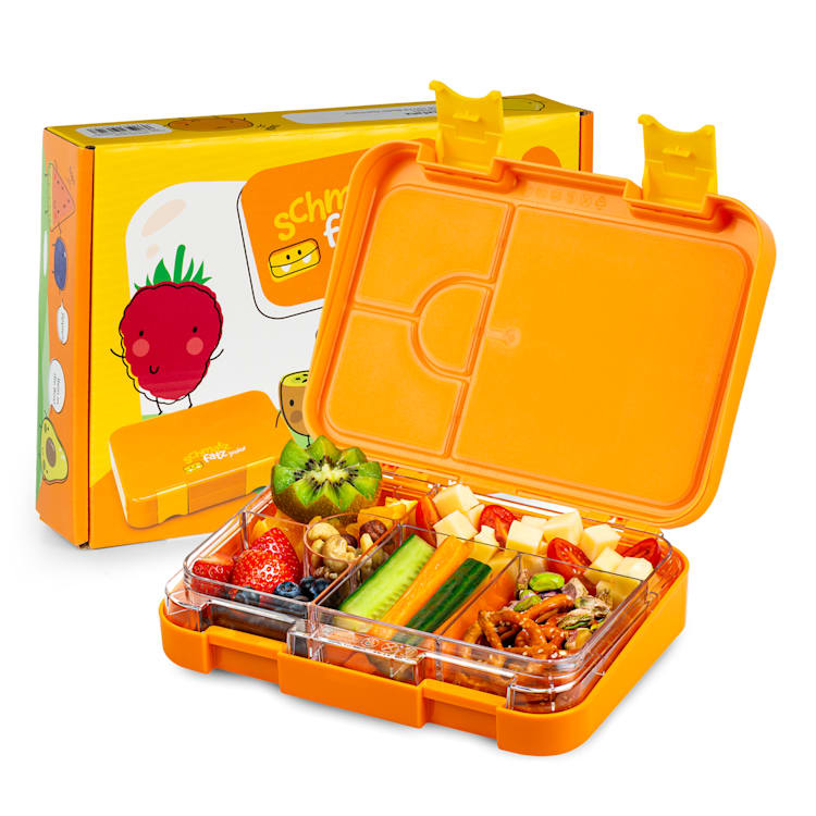 junior Lunchbox 6 Fächer 21,3 x 15 x 4,5 cm (BxHxT) BPA-frei Orange Forest