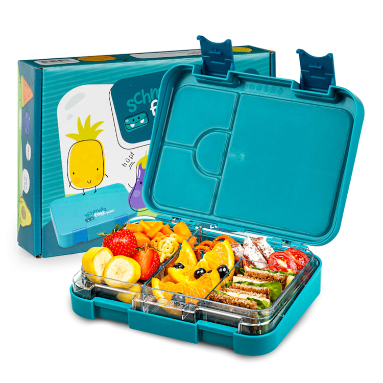 junior Lunchbox 6 Fächer 21,3 x 15 x 4,5 cm (BxHxT) BPA-frei Petrol Sea