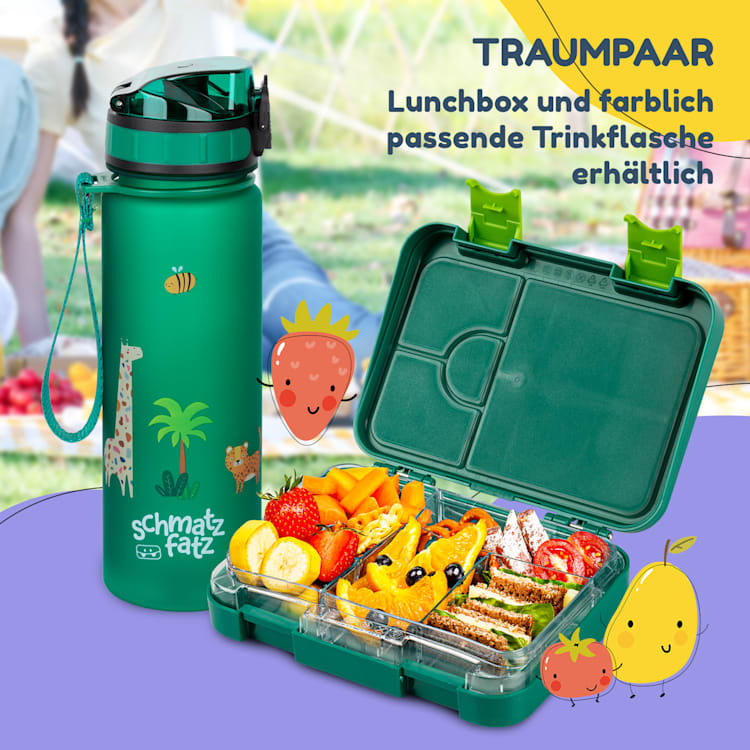 junior Lunchbox 6 Fächer 21,3 x 15 x 4,5 cm (BxHxT) BPA-frei Dark Green Jungle