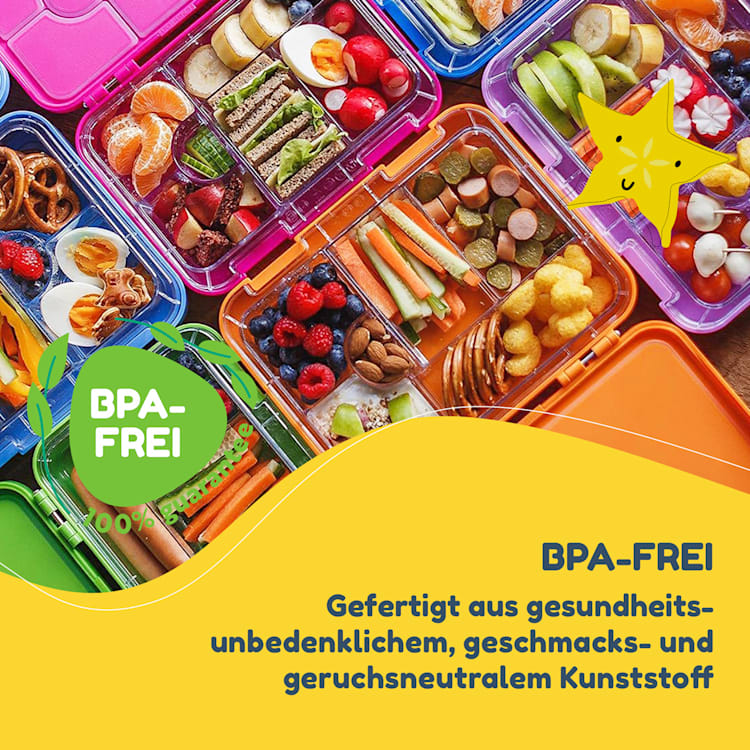 junior Einsatz für Lunchbox 6 Fächer Ersatz/Zubehör BPA-frei