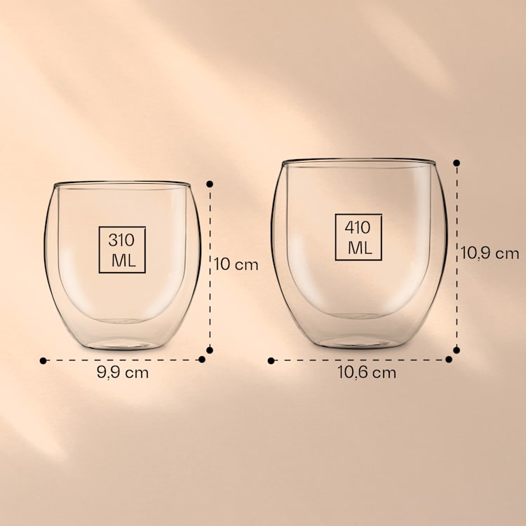 DUOS Gläser 2x 310ml, 2x 410ml Jumbo 2er-Set