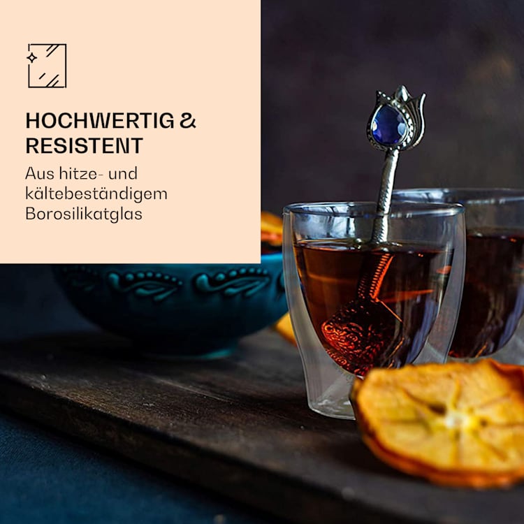 DUOS Gläser 4x 80ml + 4x Löffel 4er-Set