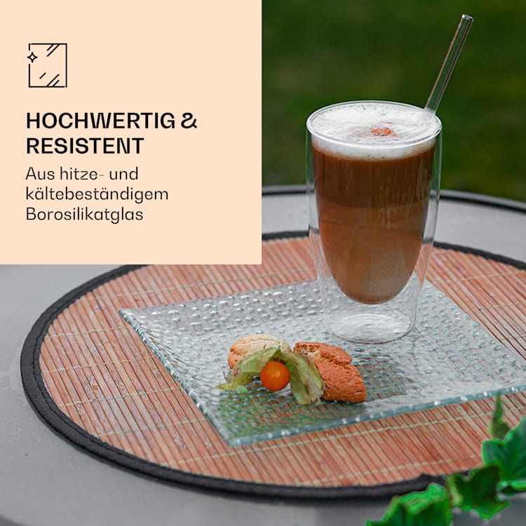DUOS Gläser 4x 400ml + 4x Löffel 4er-Set