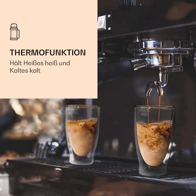 DUOS Gläser 4x 400ml + 4x Löffel 4er-Set