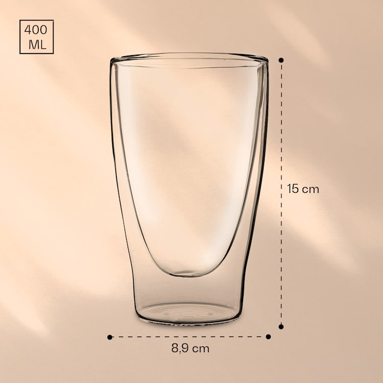 DUOS Gläser 4x 400ml + 4x Löffel 4er-Set