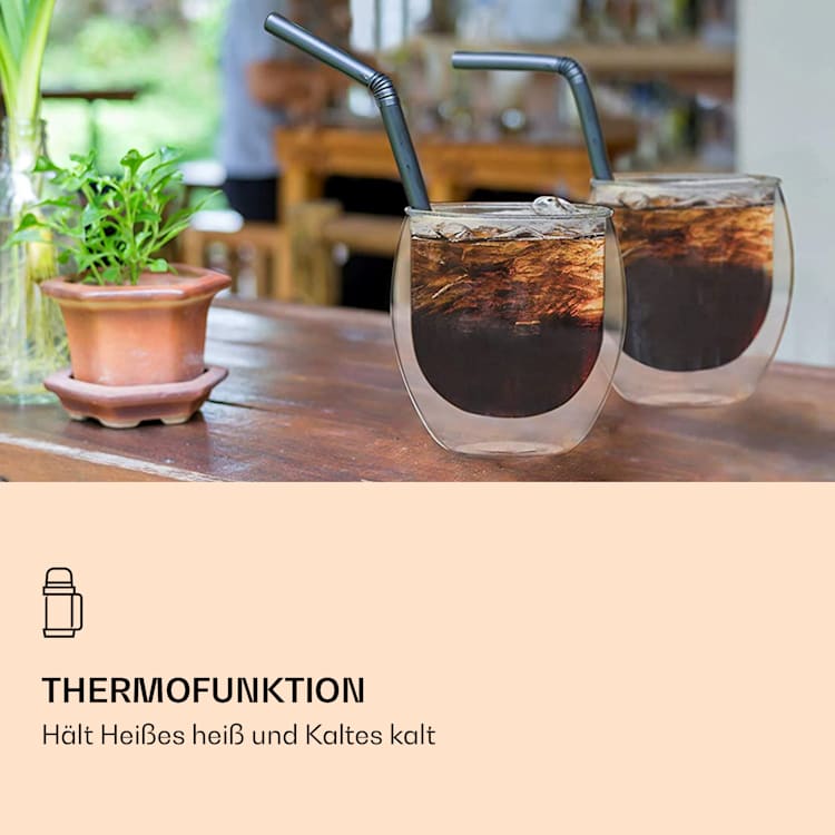 DUOS Gläser 2x (310ml, 410ml) + 4 Löffel 2er-Set