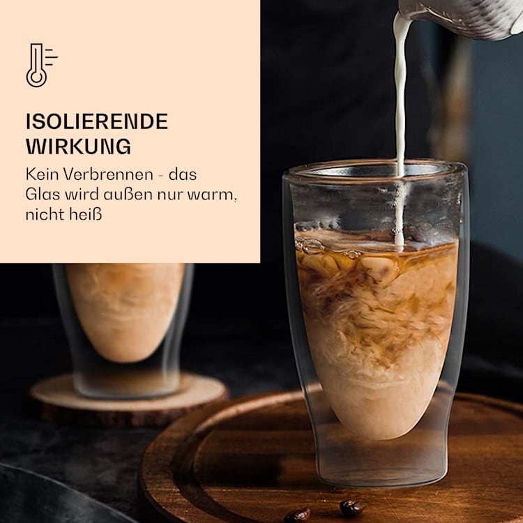 DUOS Gläser 6x 310ml + 6x Löffel 6er-Set