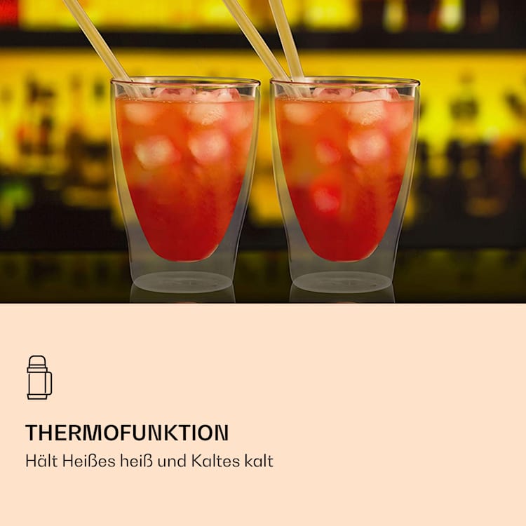 DUOS Gläser 6x 310ml + 6x Löffel 6er-Set