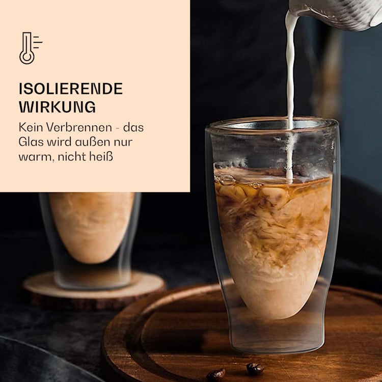 DUOS Gläser 6x 400ml + 6x Löffel 6er-Set